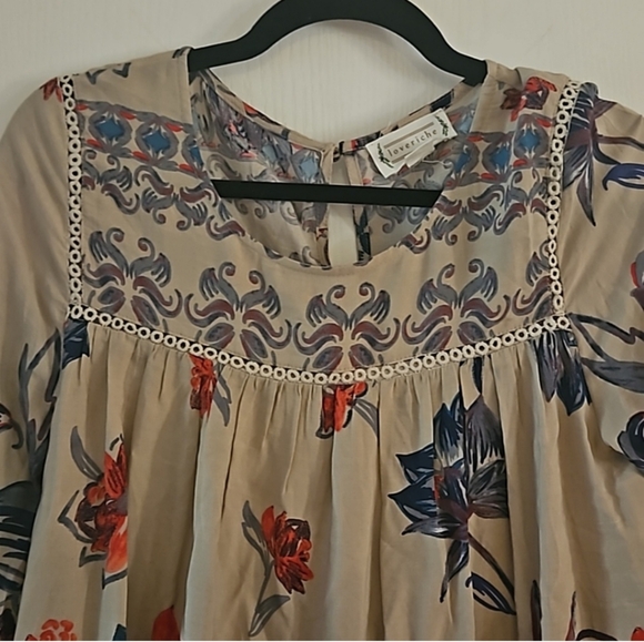 NWOT LoveRiche Tunic Mini Dress Boho Farm Anthropologie Vibes - Picture 2 of 6